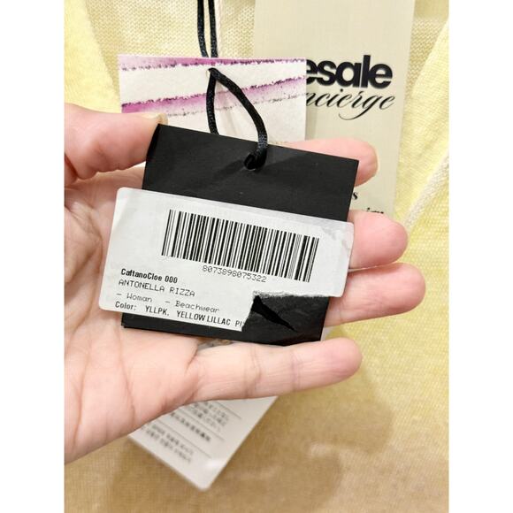 NWT Antonella Rizza Sheer Cover-Up Dress Swimwear Lilac Yellow Women's Sz Small - Picture 6 of 7